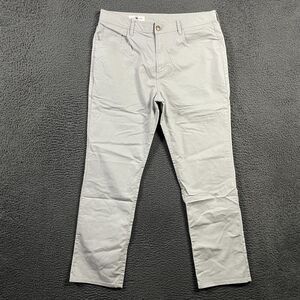 Onward Reserve Pants Mens 34x30 Gray Straight Fit Performance Chino Stretch